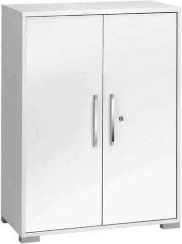 2 x Wall Cupboards Lockable Flat Pack 56/38/24 Quality Versatile Office