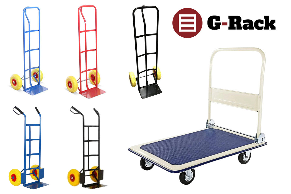 G-Rack Sack / Platform Truck Trolley — Anti-Puncture Tyres, Heavy Duty